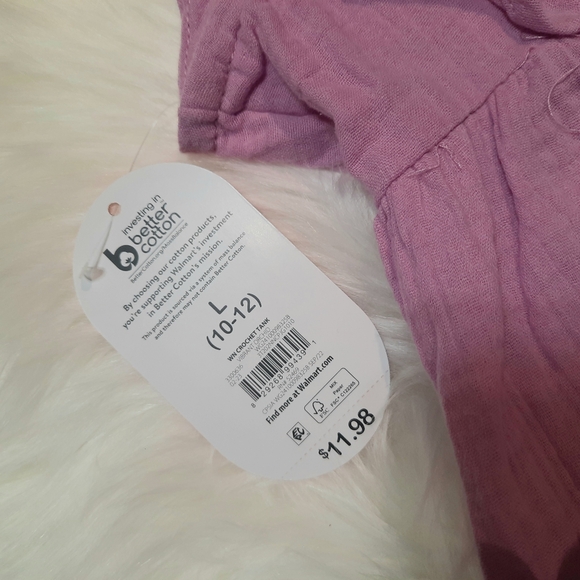 Girls 2pc Matching Set - eyelet ruffle top & ruffle layered skirt Size: L 10-12 - Picture 6 of 11